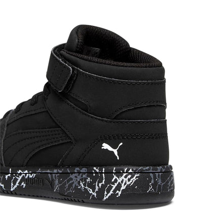 Baskets montantes à scratch Puma Rebound Layup pour enfant unisexe, noir, taille 29.5