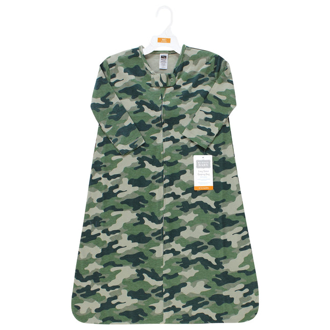 Hudson Baby Saco de Dormir, Manta, Jersey de Algodón de Manga Larga Unisex para Bebé, Camuflaje, 6-12 Meses