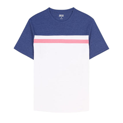 IZOD Men's Ss Sltwr Clrblk Crew, Medieval Blue, Large