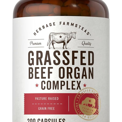 Grassfed Beef Organs Capsules 3250mg | 200 Count |