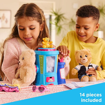 Casdon Build-A-Bear Workshop Stuffing Station - At-Home Build-A-Bear Stuffing Station with 2 x 9 Inch (22.9cm) Mini Bears - Pretend Play Toy for Children Aged 3+