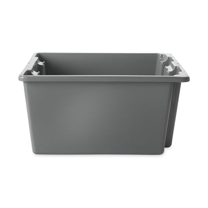 Caja apilable Rubbermaid Commercial Palletote para almacenamiento, 0,03 metros cúbicos, gris, FG172100GRAY