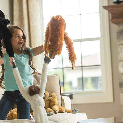 Wild Republic 51 cm Hanging Monkey Chimp Mama with Baby Plush, Chimpanzee, 20"