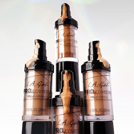 L.A. Girl Pro Coverage Liquid Foundation, Fair, 0.95 Fl Oz, GLM642