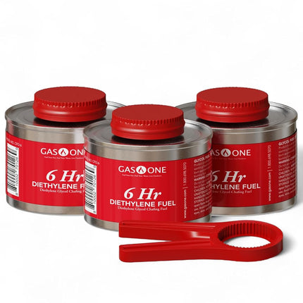 Gas One 3 Pack 6 Hour Chafing Fuel - Food Warmer f