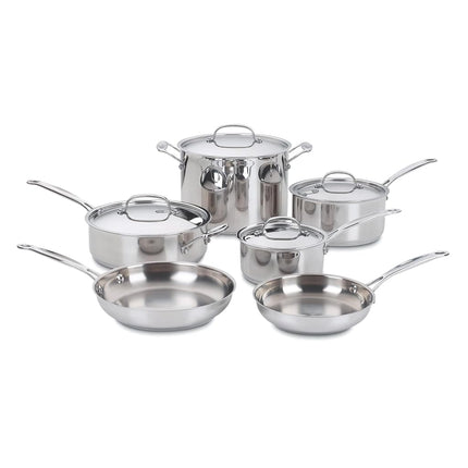 Cuisinart 77-10 Chef's Classic Stainless 10-Piece Cookware Set