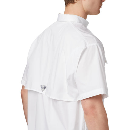 Columbia Men's Bonehead Short Sleeve Shirt, White, XS