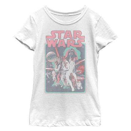 STAR WARS Girls T-Shirt, White//Rebel Strike, X-L