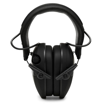 Casque anti-bruit électronique Walker's Razor Quad avec Bluetooth | 4 microphones Capture sonore à 360 degrés Protection auditive NRR de 23 dB Cache-oreilles de tir sportif avec 2 piles AAA, Noir