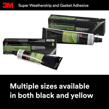 3M 08008 Black Super Weatherstrip Adhesive Tube - 5 oz.