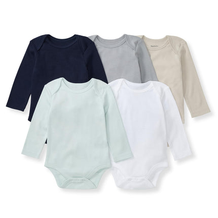 Burt's Bees Baby Bodysuits, Short Sleeve and Long 
