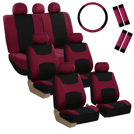 FH Group Light & Breezy Cloth Car Seat Covers, 7 S
