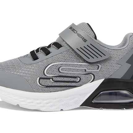 Skechers Boy's Microspec Max Ii Vodrox Sneakers, Gray Textile/Synthetic/Black Trim, 10 UK Child