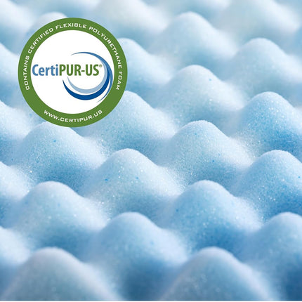 ZINUS 1.5 Inch Swirl Gel Cooling Memory Foam Mattress Topper, Smaller, More Convenient WonderBox Packaging, Cooling, Airflow Design, CertiPUR-US Certified, King