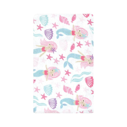 Hudson Baby Unisex Baby Cotton Flannel Burp Cloths, Mermaid, One Size