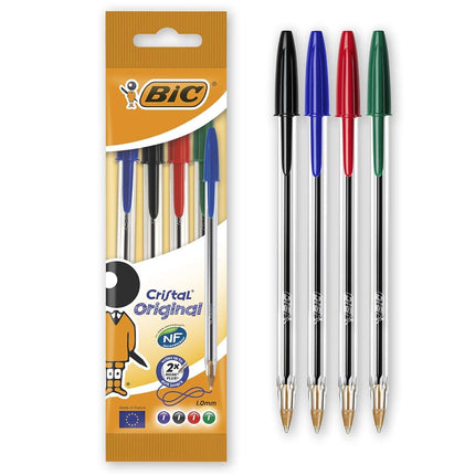 BiC Cristal Original Ballpoint Pens, Assorted Colo