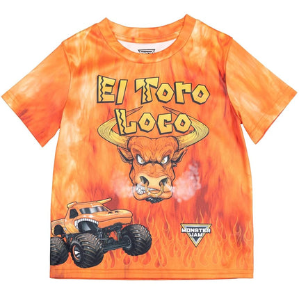 Monster Jam El Toro Loco Petit Garçon T-Shirt Imprimé Orange 6