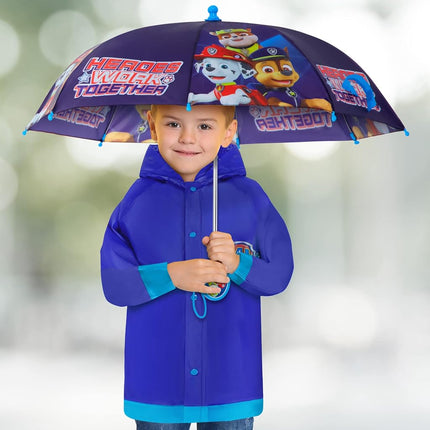 Set de Impermeable y Paraguas de Nickelodeon de La Patrulla Canina para Niño, Morado, Talla 6-7