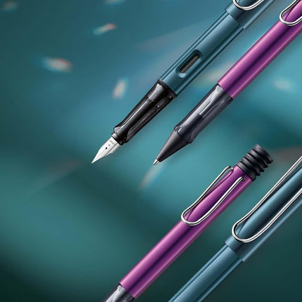 LAMY AL-star turmaline - Fountain Pen with ergonomic grip & polished steel nib in size B - lightweight aluminum body - including LAMY T 10 blue cartridge - Right-Handed