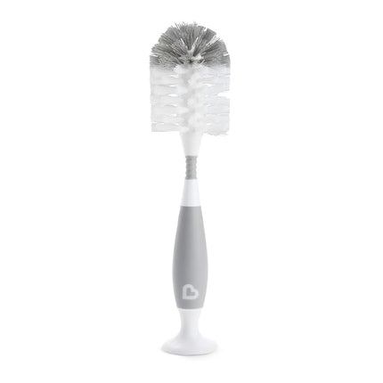 Munchkin Baby Bottle and Sippy Cup Cleaning Set, Includes Countertop Drying Rack and Bristle Bottle Brush, Grey