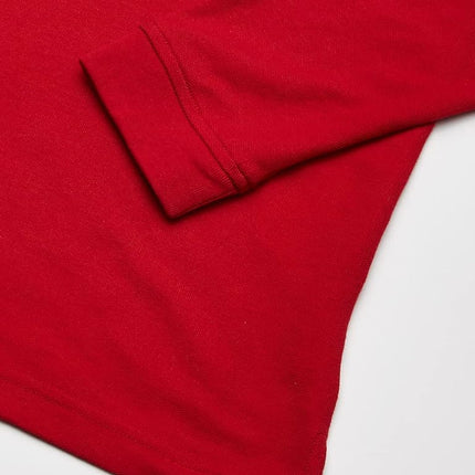 Polo à manches longues uniforme scolaire Nautica pour garçons, fermeture boutonnée, tissu confortable et respirant, Rouge, 18-20
