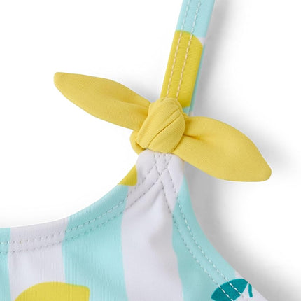 Traje de baño de una pieza estándar y para niña pequeña de The Children's Place, volantes de cuadros vichy rosa, 5T