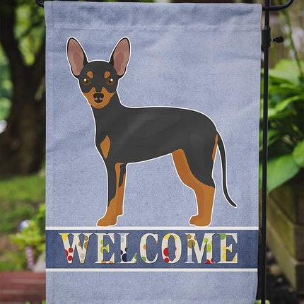 Caroline's Treasures CK3672GF Bandera de jardín Prague Ratter Welcome, pequeña, multicolor