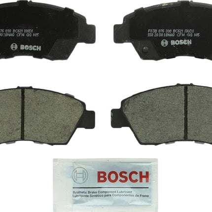 BOSCH BC621 QuietCast Premium Ceramic Disc Brake Pad Set - Compatible with Select Acura RSX; Honda Civic, Civic del Sol, Fit; FRONT