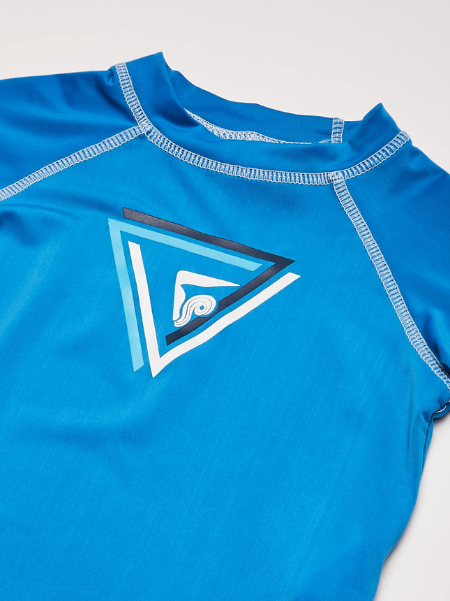 Kanu Surf Camiseta de baño con protección solar UPF 50 Paradise para niños, diseño de algas marinas, color azul real, talla 8