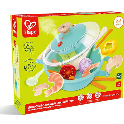 Hape Little Chef Cooking & Steam Playset, Kitchen Accessories for Creative Role Play, 3+ Years