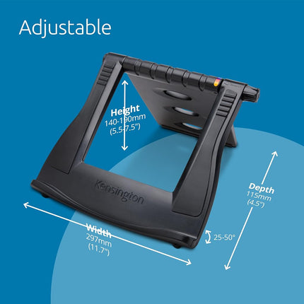 Kensington Black Foldable 12–17” Adjustable Easy Riser Laptop Stand