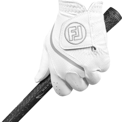 FootJoy SciFLEX Mens White Cadet Golf Glove - Medium - Left Hand Worn