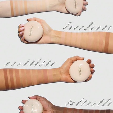SHEGLAM Lock & Go Long-Lasting Cushion Foundation Soft Matte Weightless Waterproof for Flawless Base Makeup-Buttercream