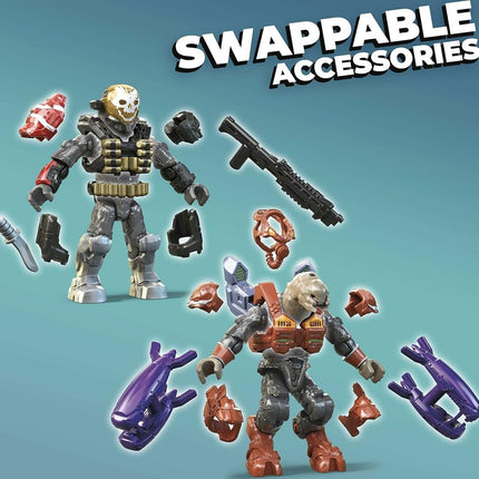 Mega HALO Pack de personnages 20e anniversaire HALO Infinite Ensemble de construction, jouets de construction pour garçons [Exclusivité Amazon]