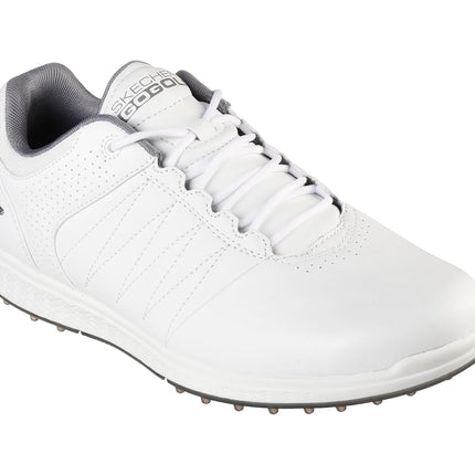 Skechers Men's Pivot Spikeless Golf Shoe, White/Gray, 7 Wide