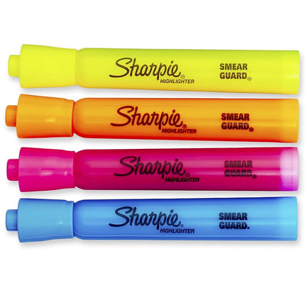 Sharpie Accent Tank-Style Highlighters, 4 Colored Highlighters (25174PP)