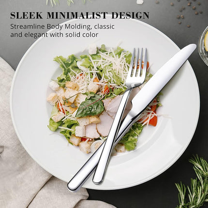 Kingstone Silverware Set, 20 Piece Flatware Cutlery Set for 4, 18/10 Stainless Steel Silverware Mirror Polished Dishwasher Safe for Home, Restaurant, Wedding, Party