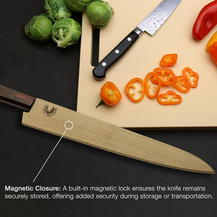 Yoshihiro Natural Magnolia Wood Saya Cover Blade Protector for Sujihiki Slicer (270mm)