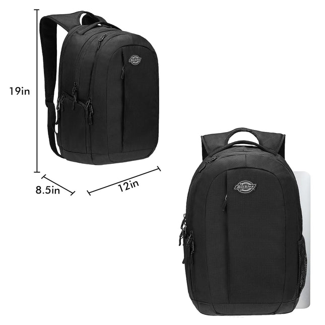 Mochila para portátil Dickies, bolsa para ordenador universitario resistente al agua para la escuela, apta para portátiles de 15,6 pulgadas (negra)