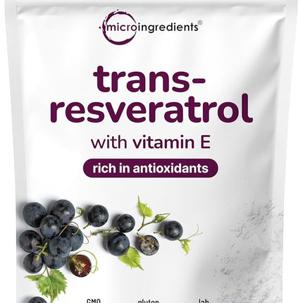 Pure Trans-Resveratrol Powder with Vitamin E, 5 Ou