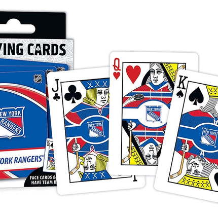 NHL MasterPieces Family Games New York Rangers Playing Cards - Officially Licensed Playing Card Deck for Adults, Kids, and Family - Fun Entertainment for Kids and Adults - Educational and Engaging