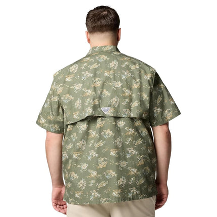 Columbia Men's PFG Trollers Best Short Sleeve Shirt, Cypress Freshfish, Medium