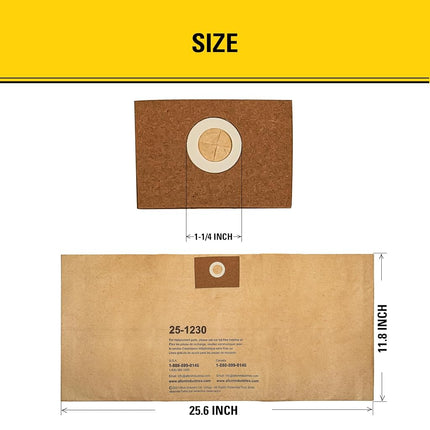 Stanley 25-1230 4-5 Gallon Disposable Filter Bag for Wet/Dry Vacuums, 3-Pack