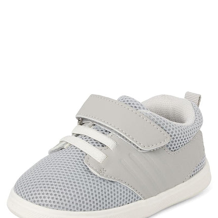 The Children's Place Chaussures de marche First Steps Sneakers pour bébé garçon et nouveau-né, Gris, 3 nourrisson