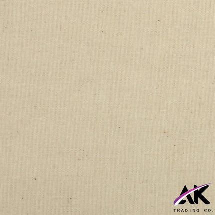 AK TRADING CO. 60" Wide Natural Muslin, 100% Cotton Fabric, Unbleached 100 Yards