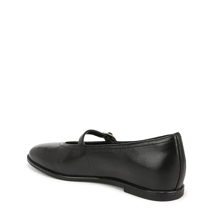 Naturalizer Women's Elina Mary Jane Flat, Black Leather, 8.5