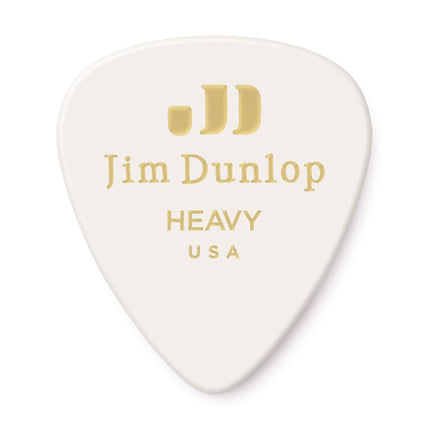 Dunlop 483R01HV Genuine Celluloid, White, Heavy, 72/Bag