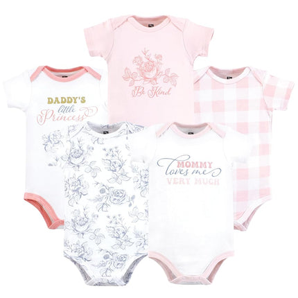 Hudson Baby Bodysuits de algodón unisex para bebé, Toile floral, 3-6 meses