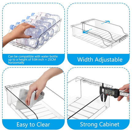BingoHive Refrigerator Organizer and Storage Width Adjustable Can Organizer