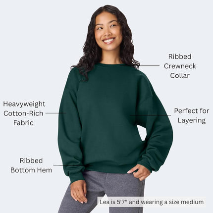 Hanes Men's Ultimate Heavyweight Fleece Sweatshirt, Deep Forest, Large